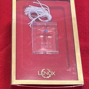 Lenox Crystal Holy Bible Ornament
